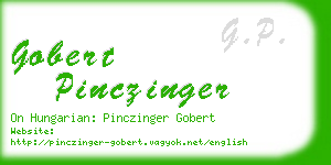 gobert pinczinger business card